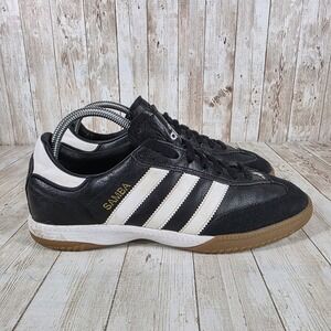 Adidas Samba Classic Soccer Shoes Indoor Sneakers Black White Gum‎ Size 7.5